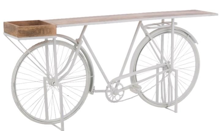 Konsole Fahrrad Pflanztisch Mangoholz Shabby Factory Stil Neu – Bild 2