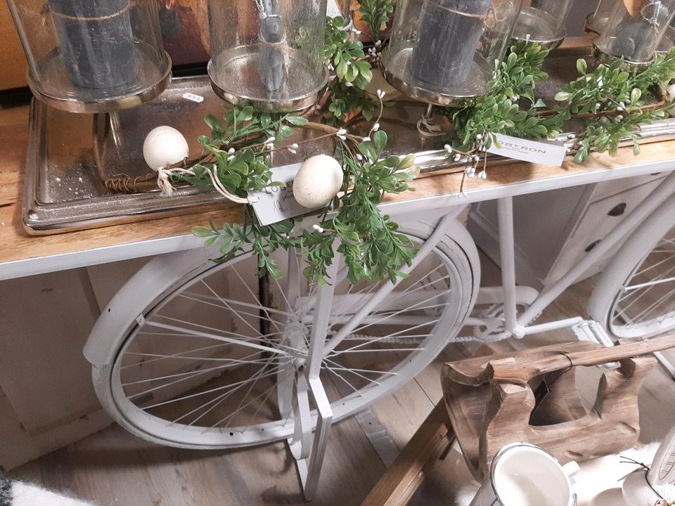 Konsole Fahrrad Pflanztisch Mangoholz Shabby Factory Stil Neu – Bild 7