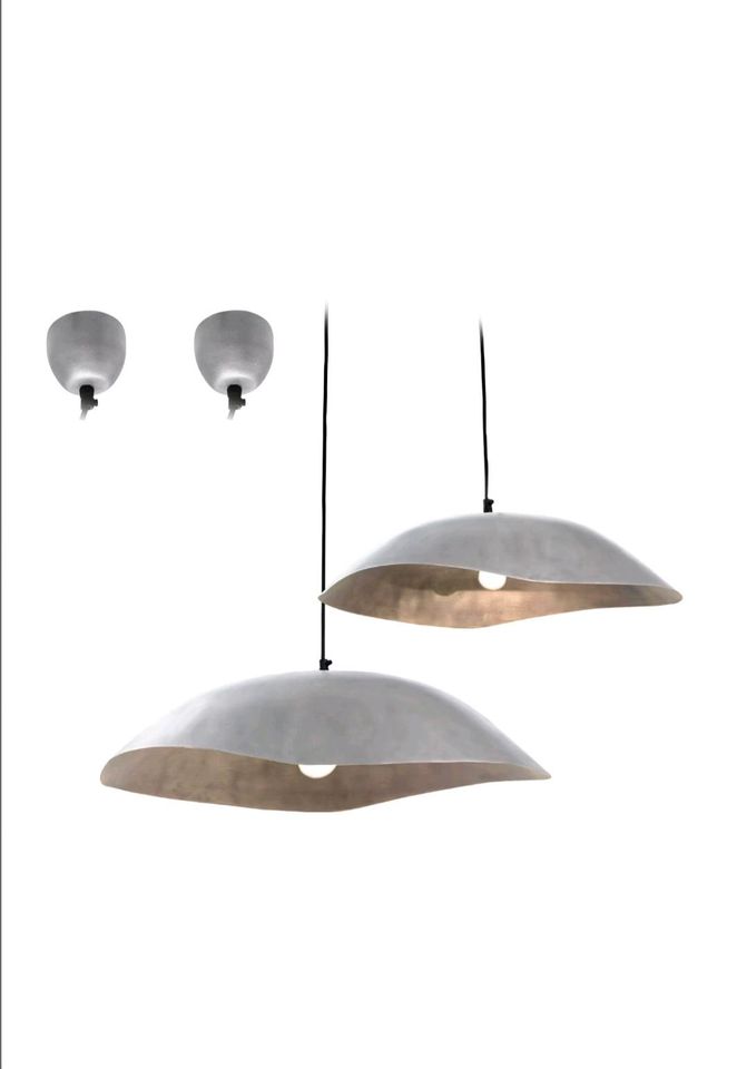Hängelampe Garies 2er Industrialstil Alu Loft Silber