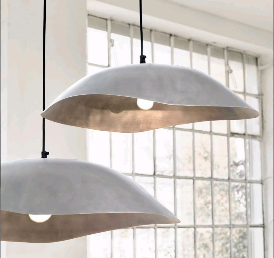 Hängelampe Garies 2er Industrialstil Alu Loft Silber – Bild 2