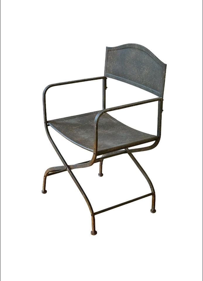 Eisen- Stuhl Ivilique Outdoor antikschwarz Metall Industrialstil
