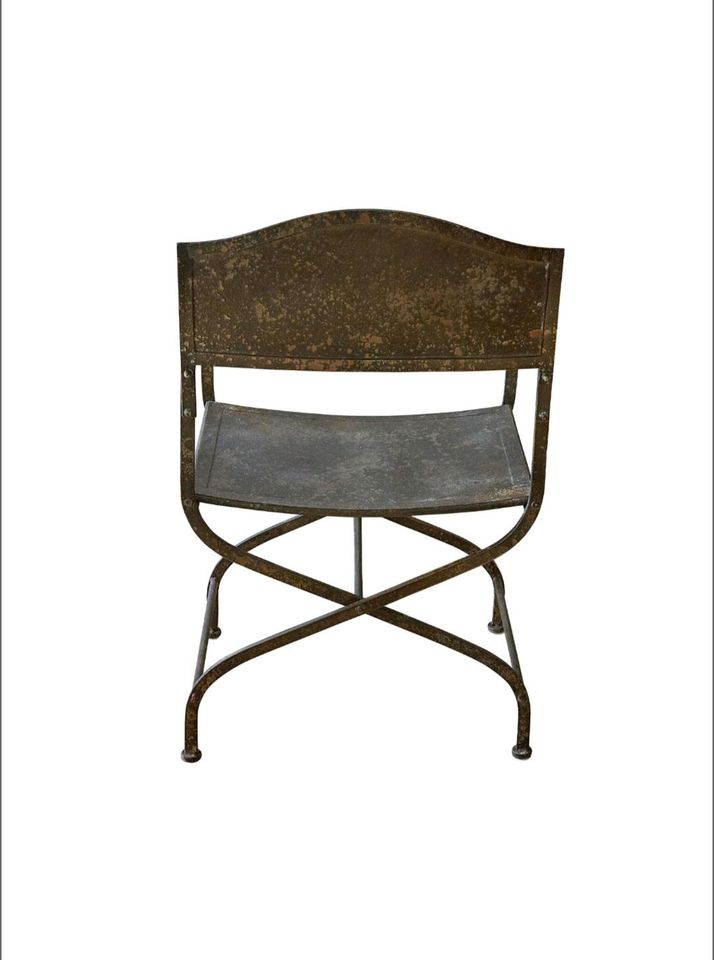 Eisen- Stuhl Ivilique Outdoor antikschwarz Metall Industrialstil – Bild 2