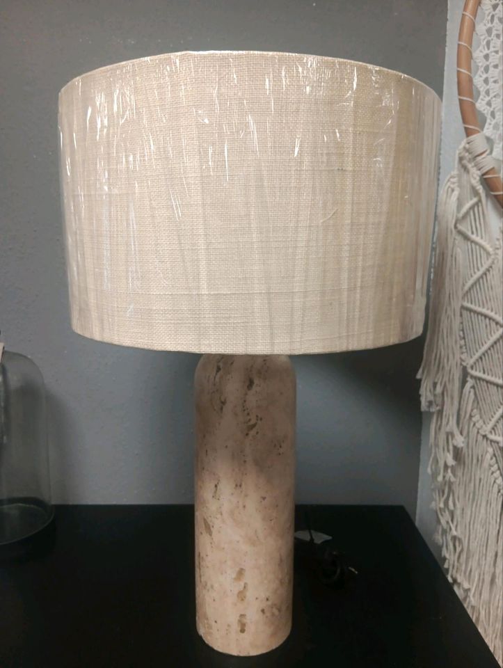 Tischlampe Ashgrove Jute Naturstein Marmor Design on – Bild 4