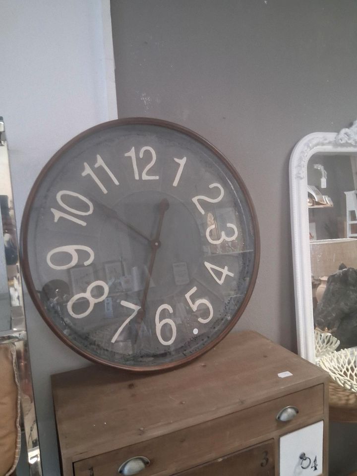 Uhr Braxton Wanduhr XL Industrialstil Vintage 80 cm Eisen – Bild 2