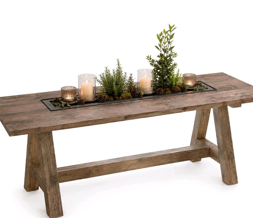 Tisch Berrien wiederaufbereitetes Tannenholz Metalleinsatz 220 cm