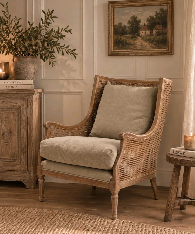 Sessel Greenbrier Wiener Geflecht antikbraun beige im kl