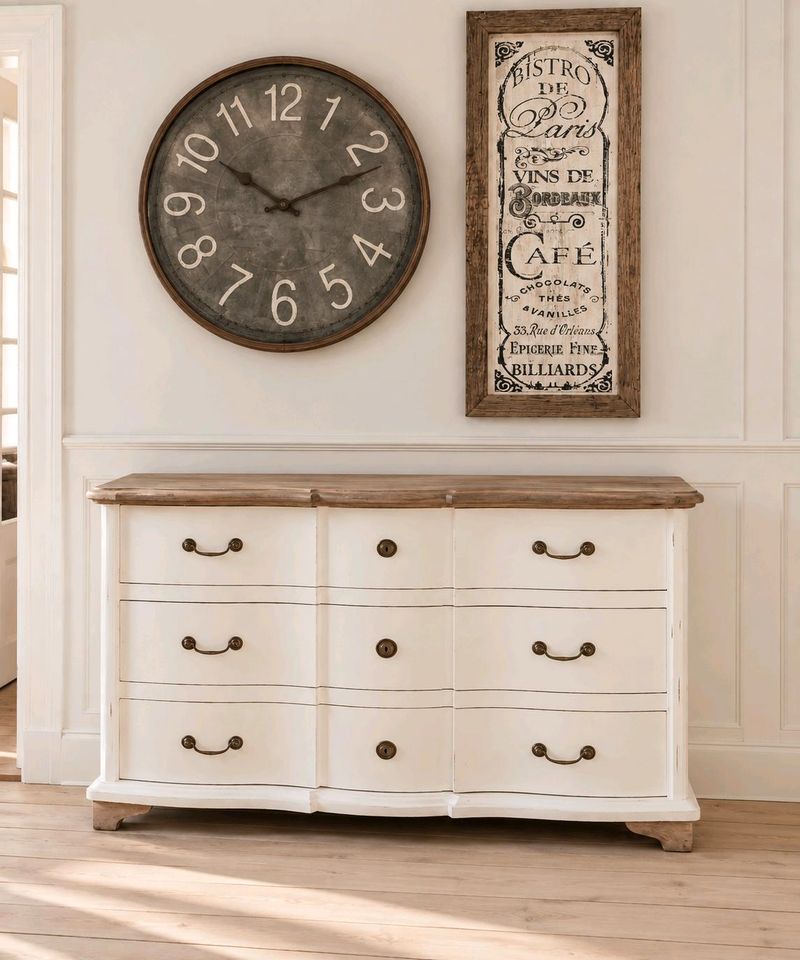 Kommode Aiguillon Mangoholz creme braun Landhausstil Neu