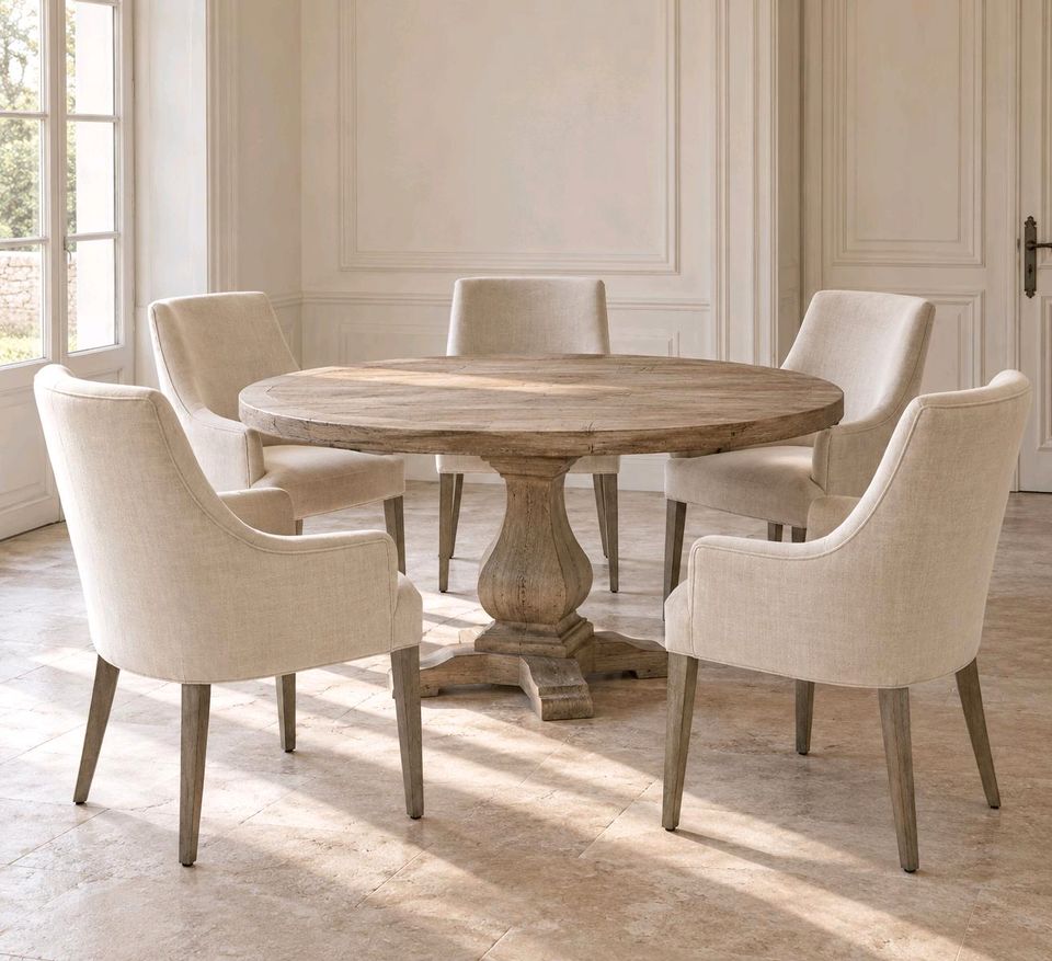 Konsole Bellerose antikweiß braun französischer Landhaus Shabby – Bild 4