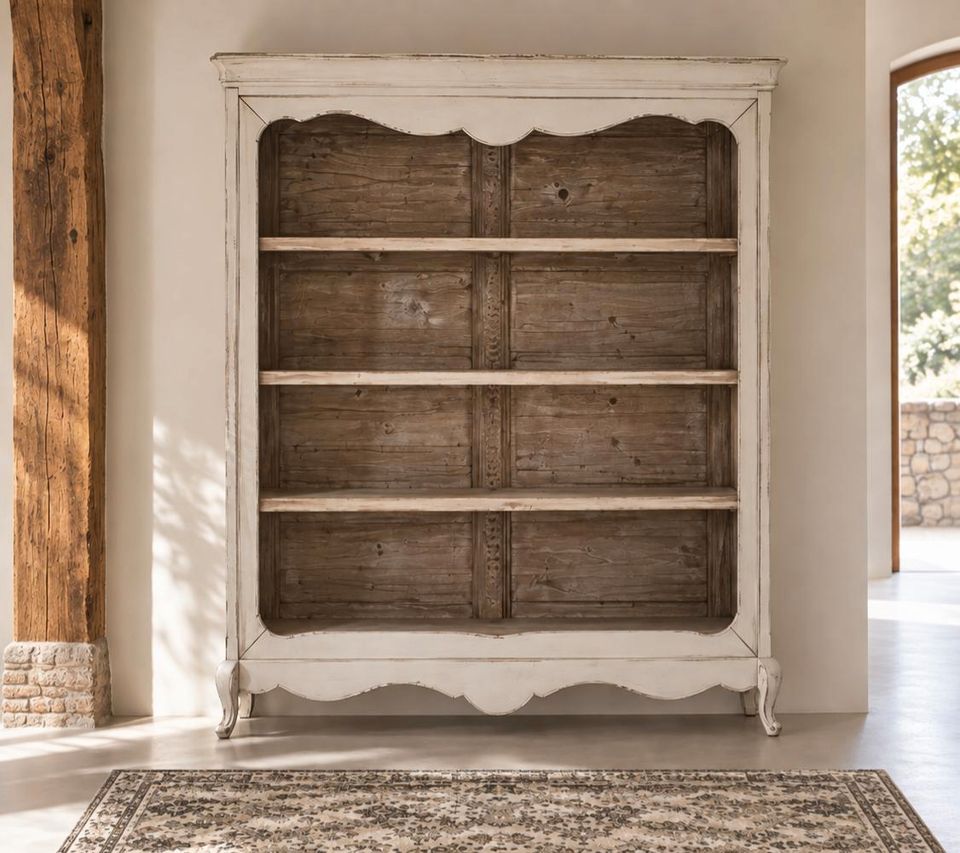 Regal Langworth antikweiß Shabby Chic White Washed Landhausstil