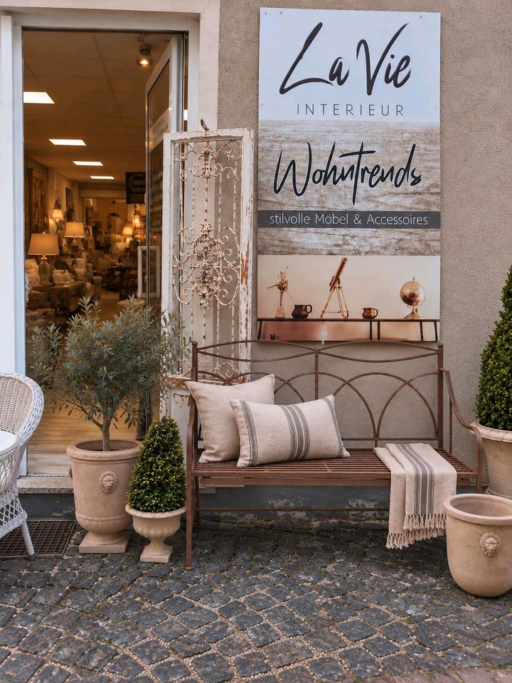 Bank Jablines Eisen antikbraun Gartenbank klappbar Vintage